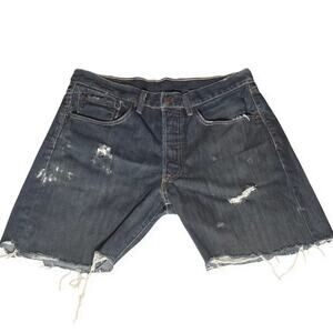 Levi's Women's Distressed Denim Shorts - Size W32 - Blue